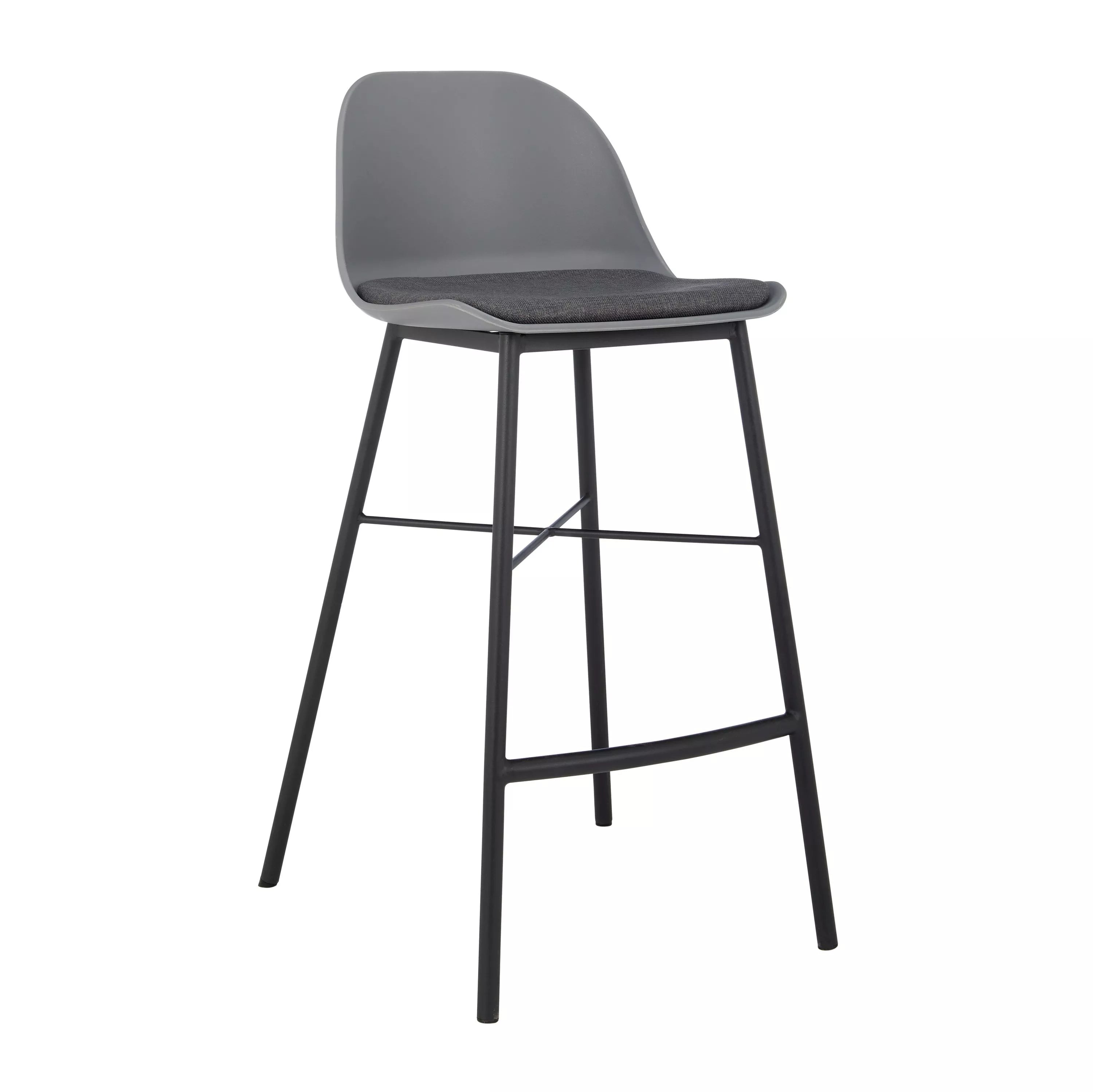 John Lewis Whistler bar stool with fabric seat and metal frame (British brand)