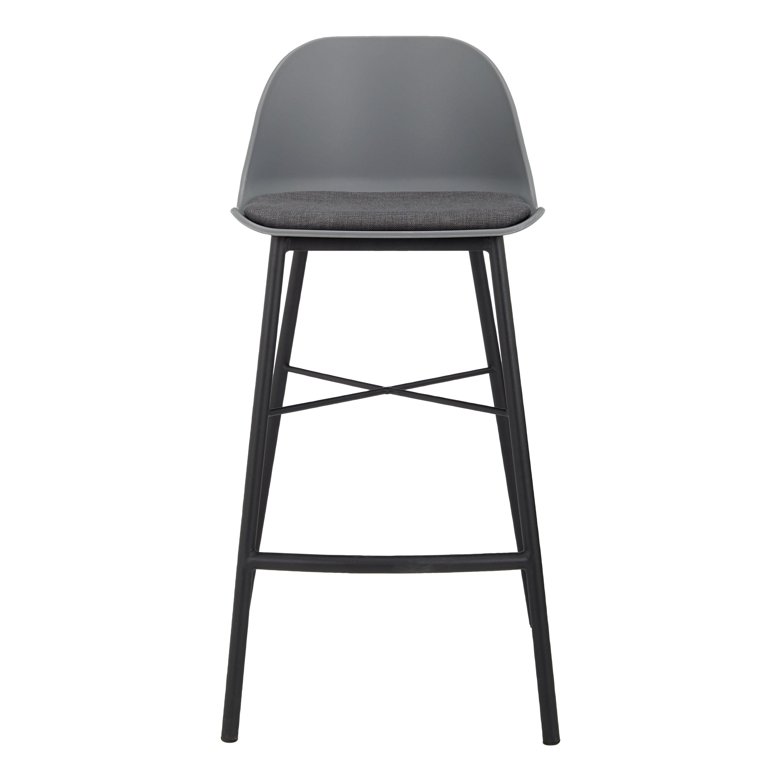 John Lewis Whistler bar stool with fabric seat and metal frame (British brand)