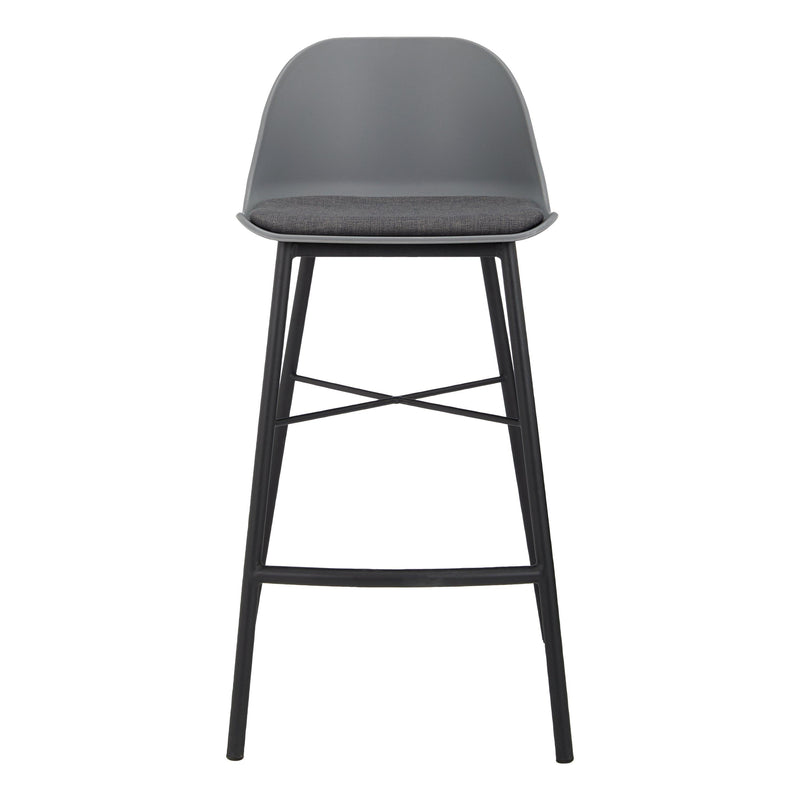 John Lewis Whistler bar stool with fabric seat and metal frame (British brand)
