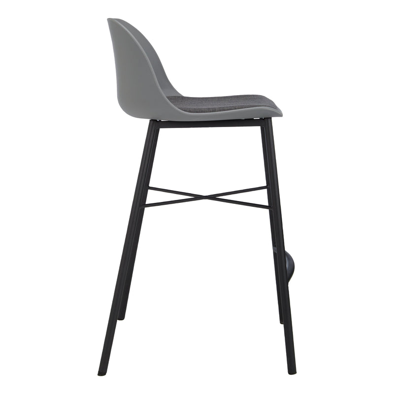 John Lewis Whistler bar stool with fabric seat and metal frame (British brand)