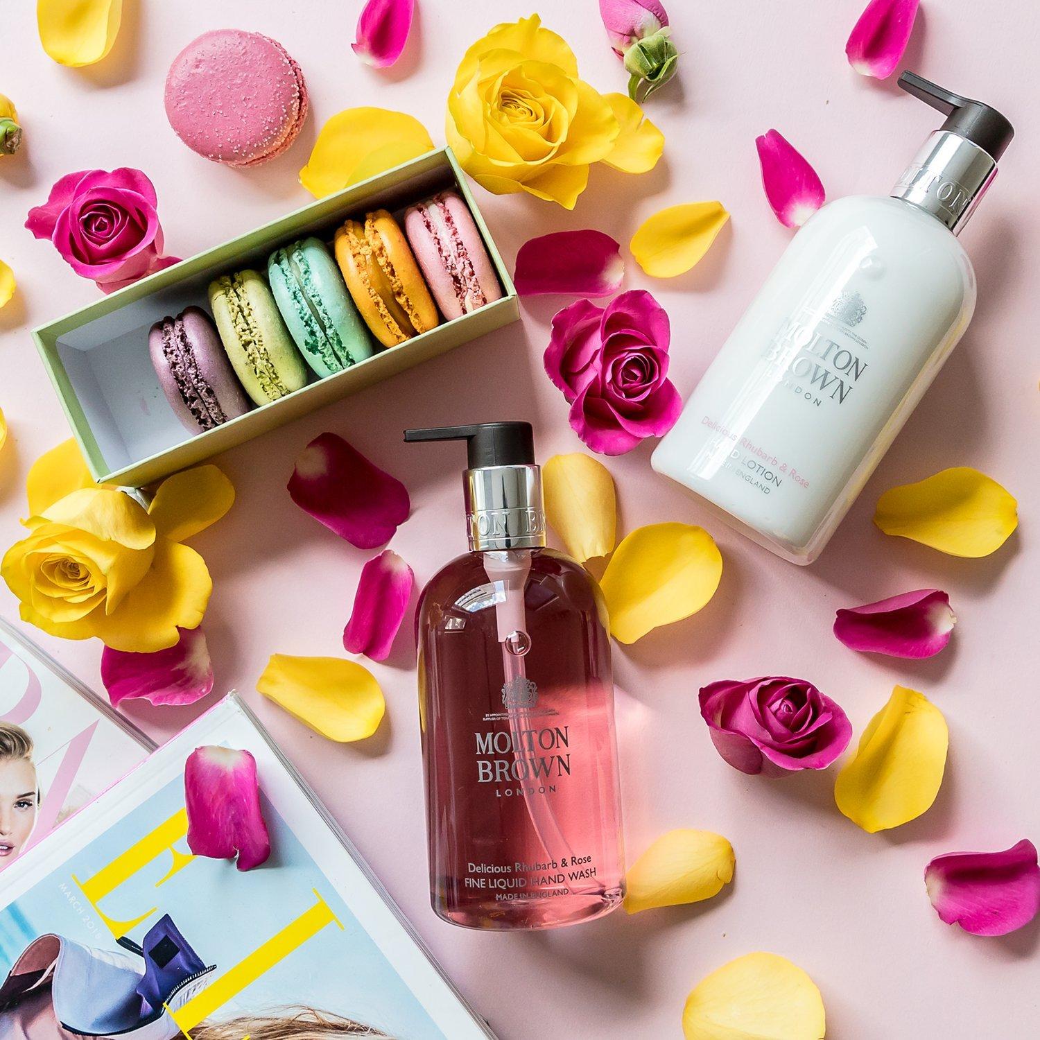 Molton Brown Rhubarb & Rose hand wash 300ml, imported from the UK