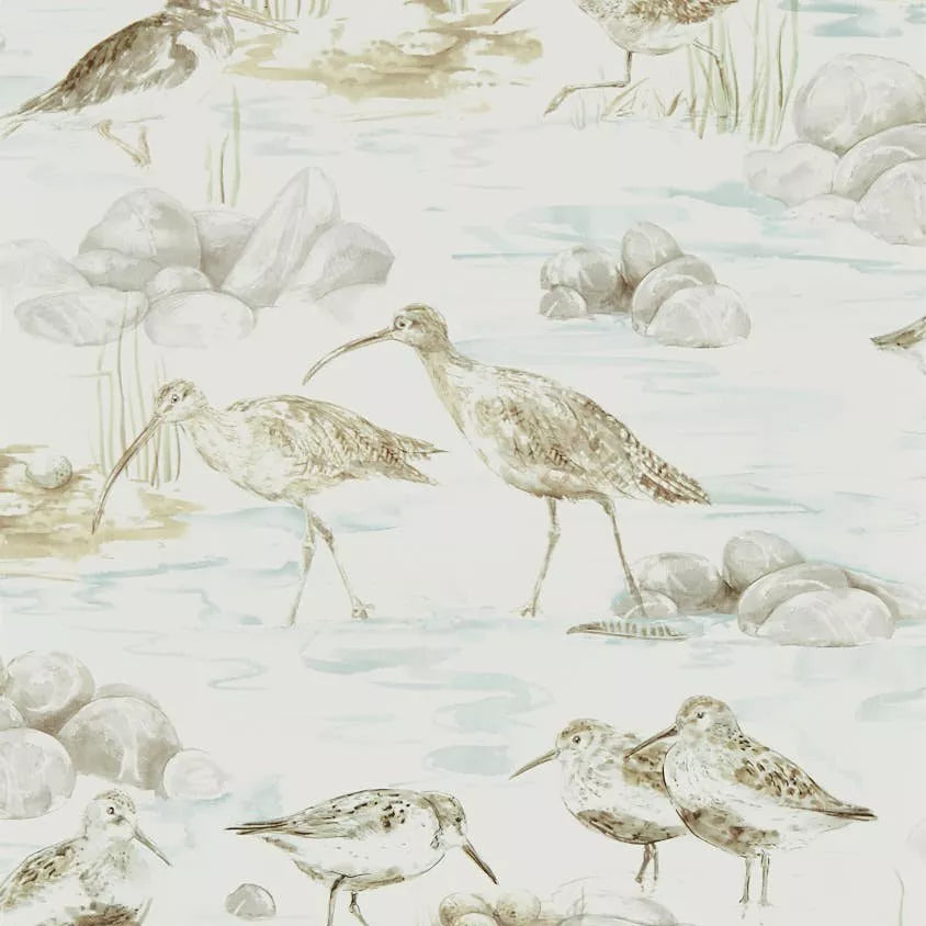 Scenic Birds Design Wallpaper Supporting Bird Protection