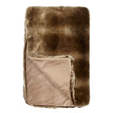 John Lewis Faux Fur Throw, Golden Brown