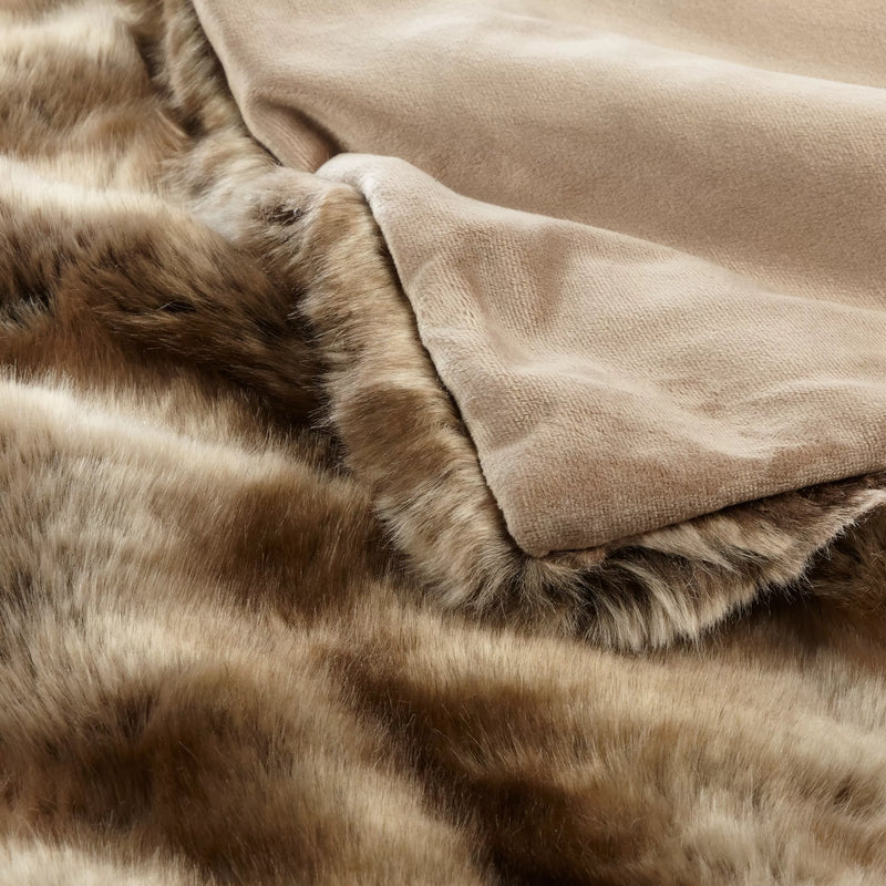 John Lewis Faux Fur Throw Golden Brown, UK version