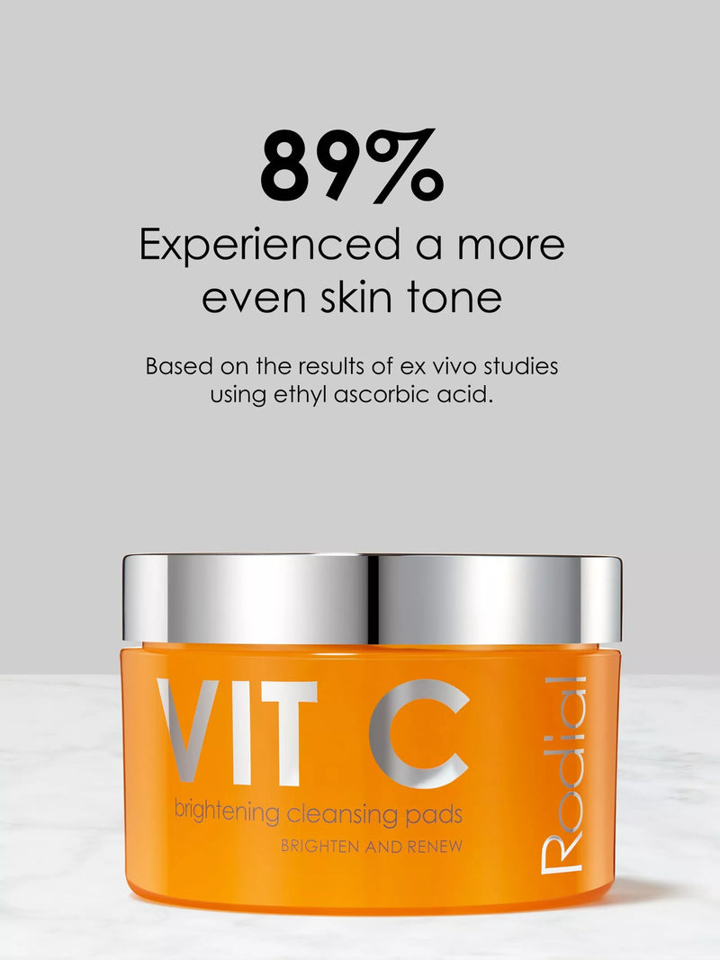 Rodial Vit C Brightening Cleansing Pads, imported from the UK