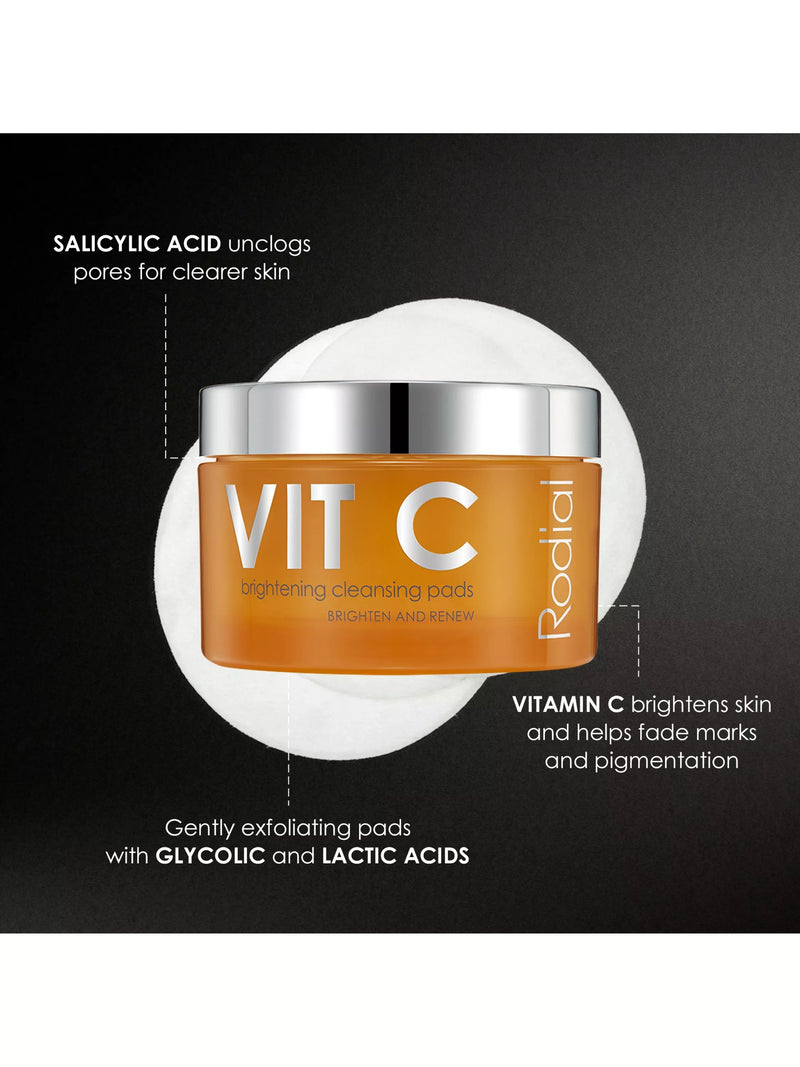 Rodial Vit C Brightening Cleansing Pads, imported from the UK