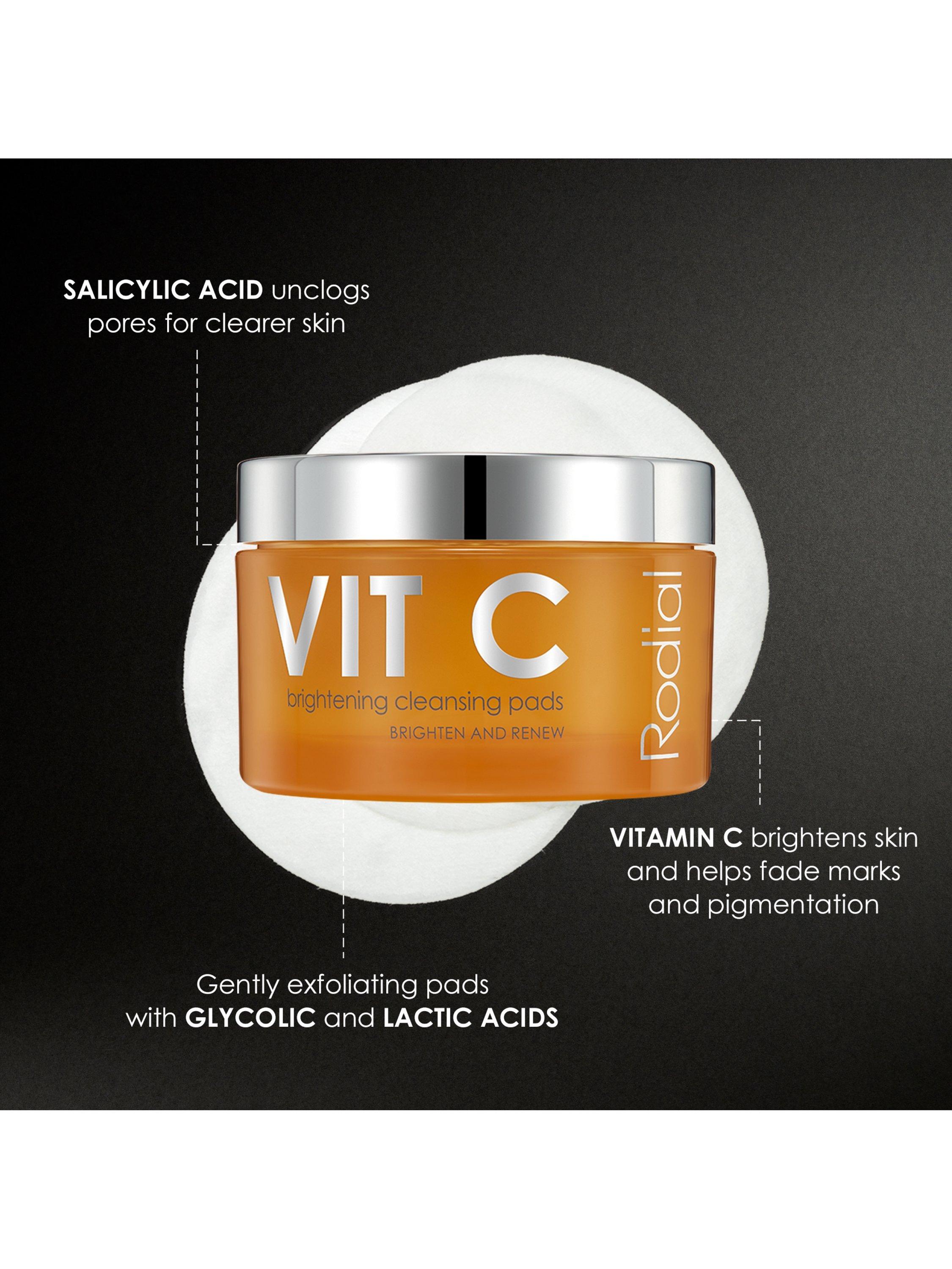 Rodial Vit C Brightening Cleansing Pads, imported from the UK
