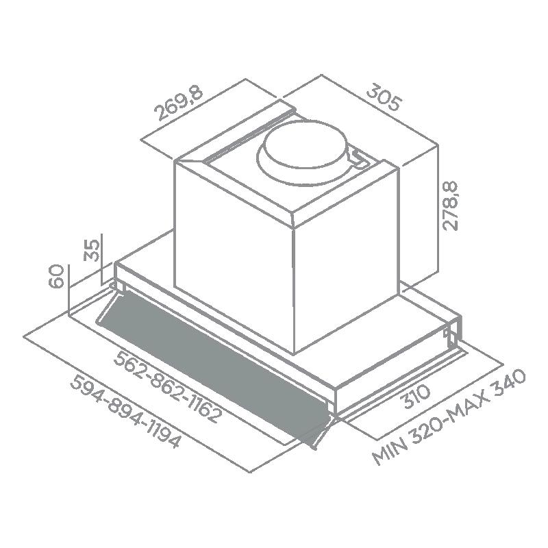 Elica Cooker Hood Stainless Steel - British product