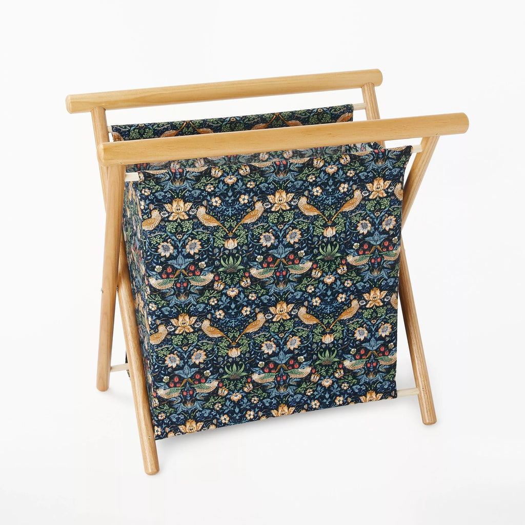 John Lewis William Morris Strawberry Thief Knitting Storage Frame, Navy