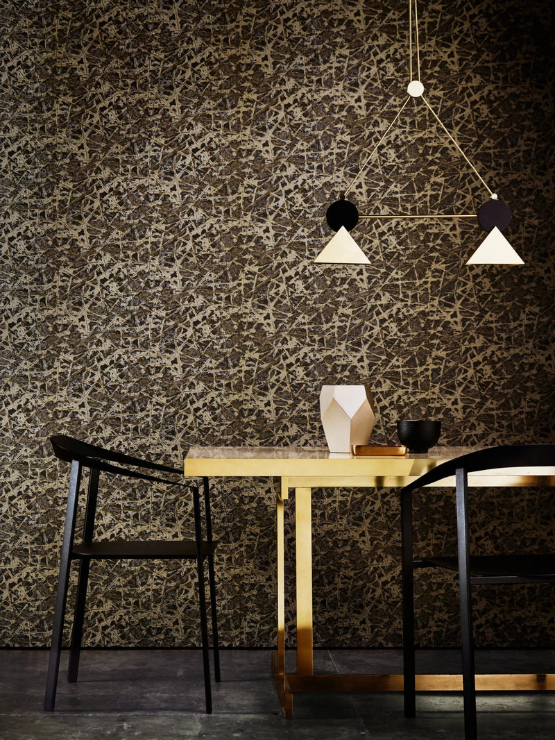 Harlequin Shatter metallic crackle glass wallpaper roll - British product
