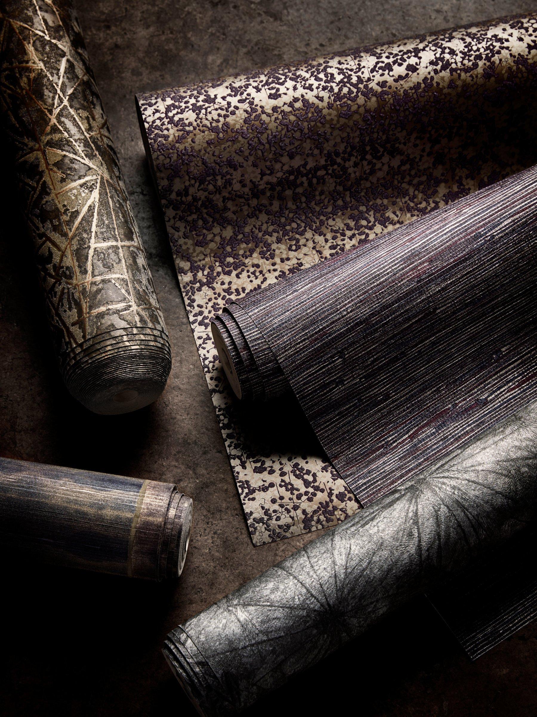 Harlequin Shatter metallic crackle glass wallpaper roll - British product