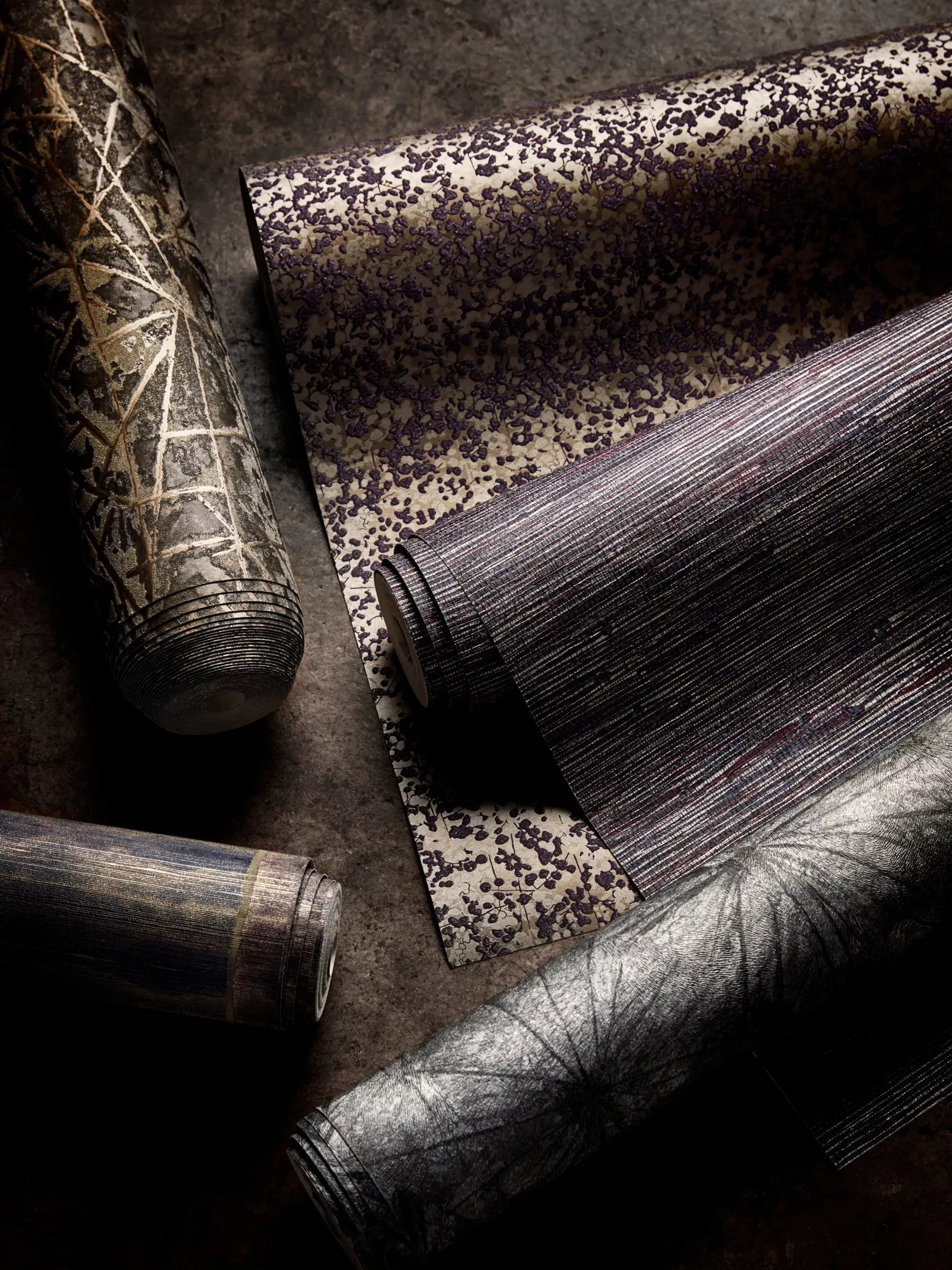 Harlequin Shatter metallic crackle glass wallpaper roll - British product