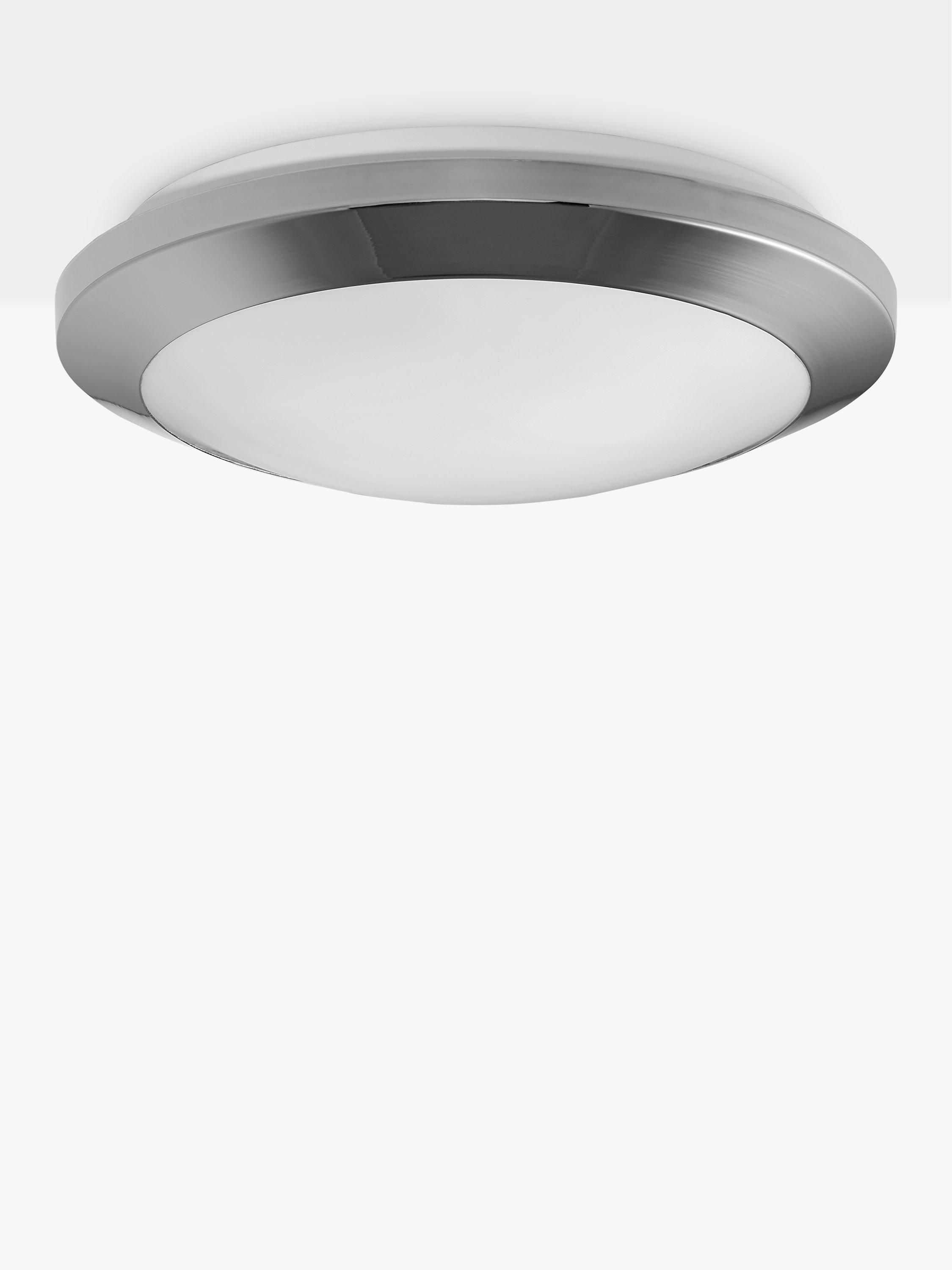 John Lewis Kara Flush Ceiling Light chrome effect - British product