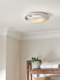 John Lewis Kara Flush Ceiling Light chrome effect - British product