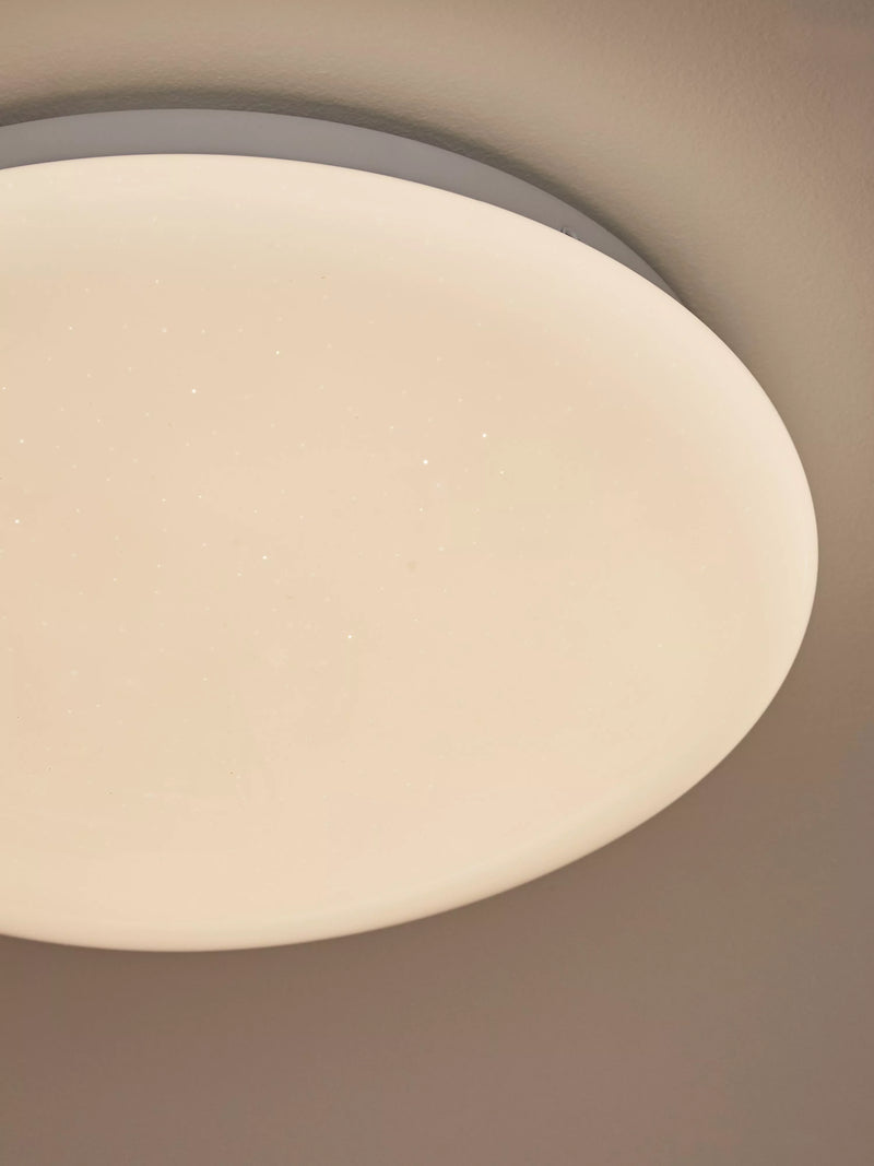 John Lewis LED flush ceiling light white, imported from the UK