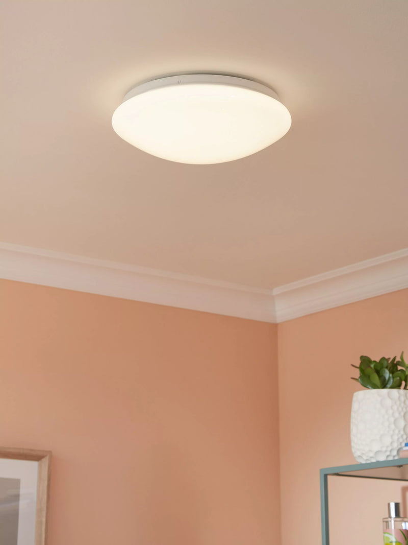 John Lewis LED flush ceiling light white, imported from the UK