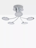 John Lewis Malmo LED semi-flush ceiling light chrome - British product