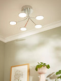 John Lewis Malmo LED semi-flush ceiling light chrome - British product