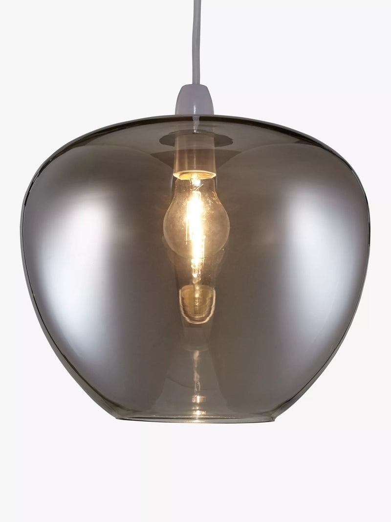 John Lewis ceiling shade smoked glass 28cm diameter (British brand)