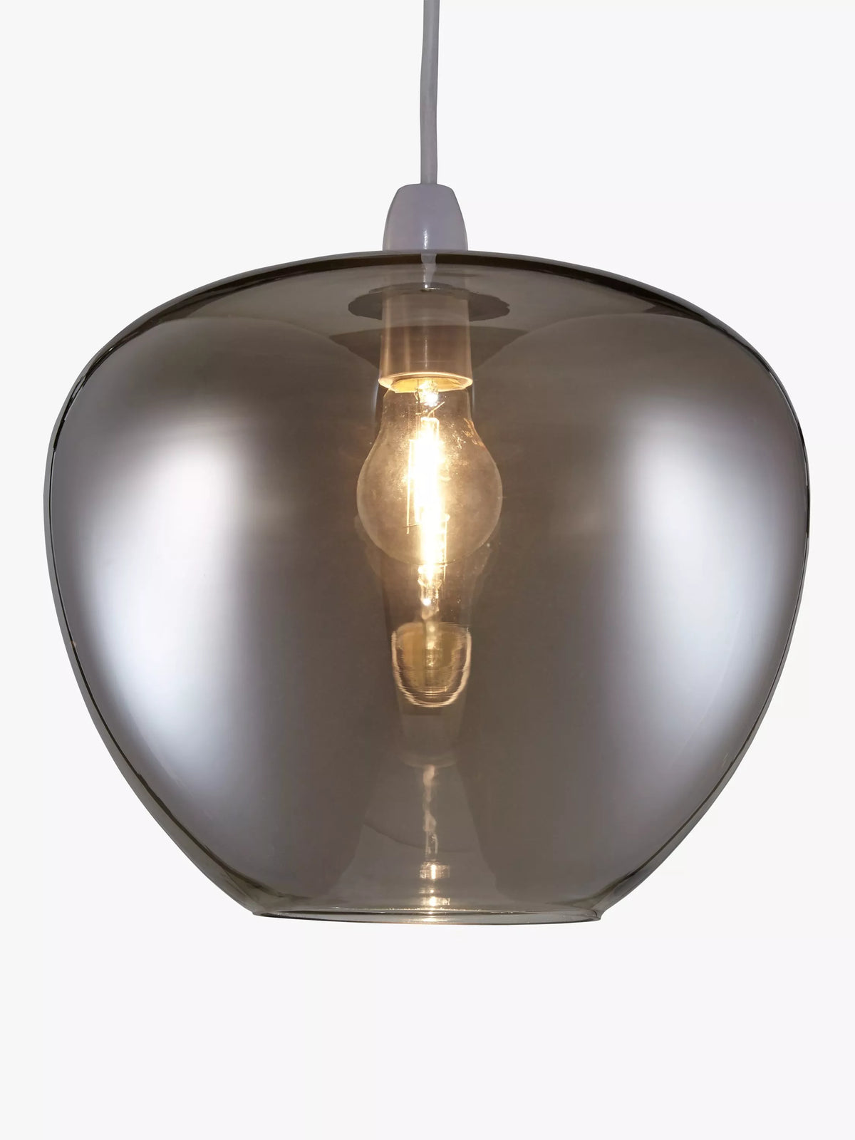 John Lewis ceiling shade smoked glass 28cm diameter (British brand)