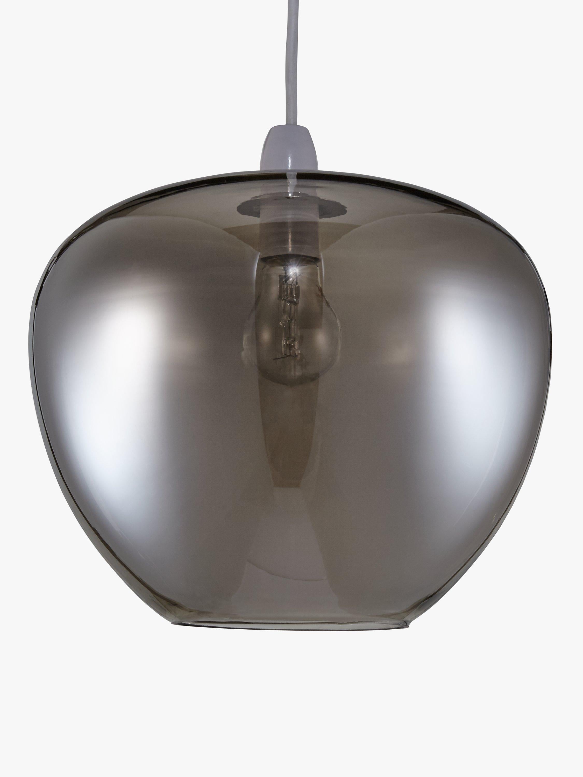 John Lewis ceiling shade smoked glass 28cm diameter (British brand)