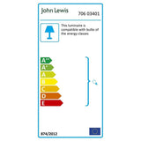 John Lewis Isabel tall table lamp with linen shade (British brand)