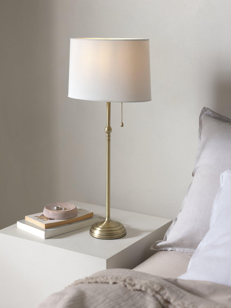 John Lewis Isabel tall table lamp with linen shade (British brand)