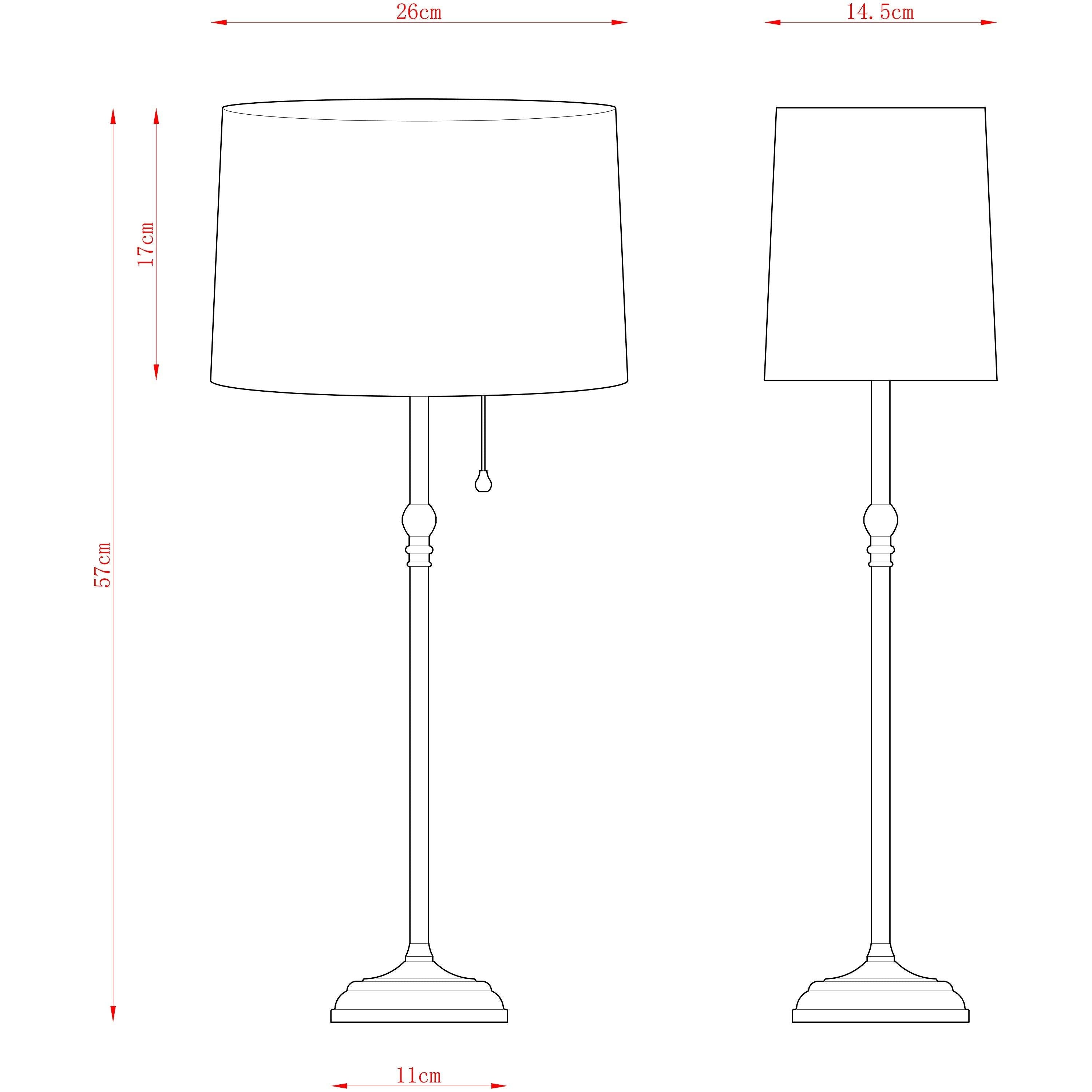 John Lewis Isabel tall table lamp with linen shade (British brand)