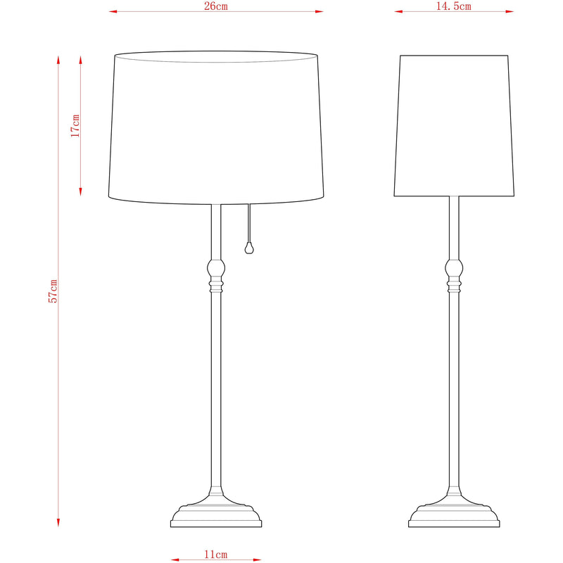 John Lewis Isabel tall table lamp with linen shade (British brand)