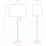 John Lewis Isabel tall table lamp with linen shade (British brand)