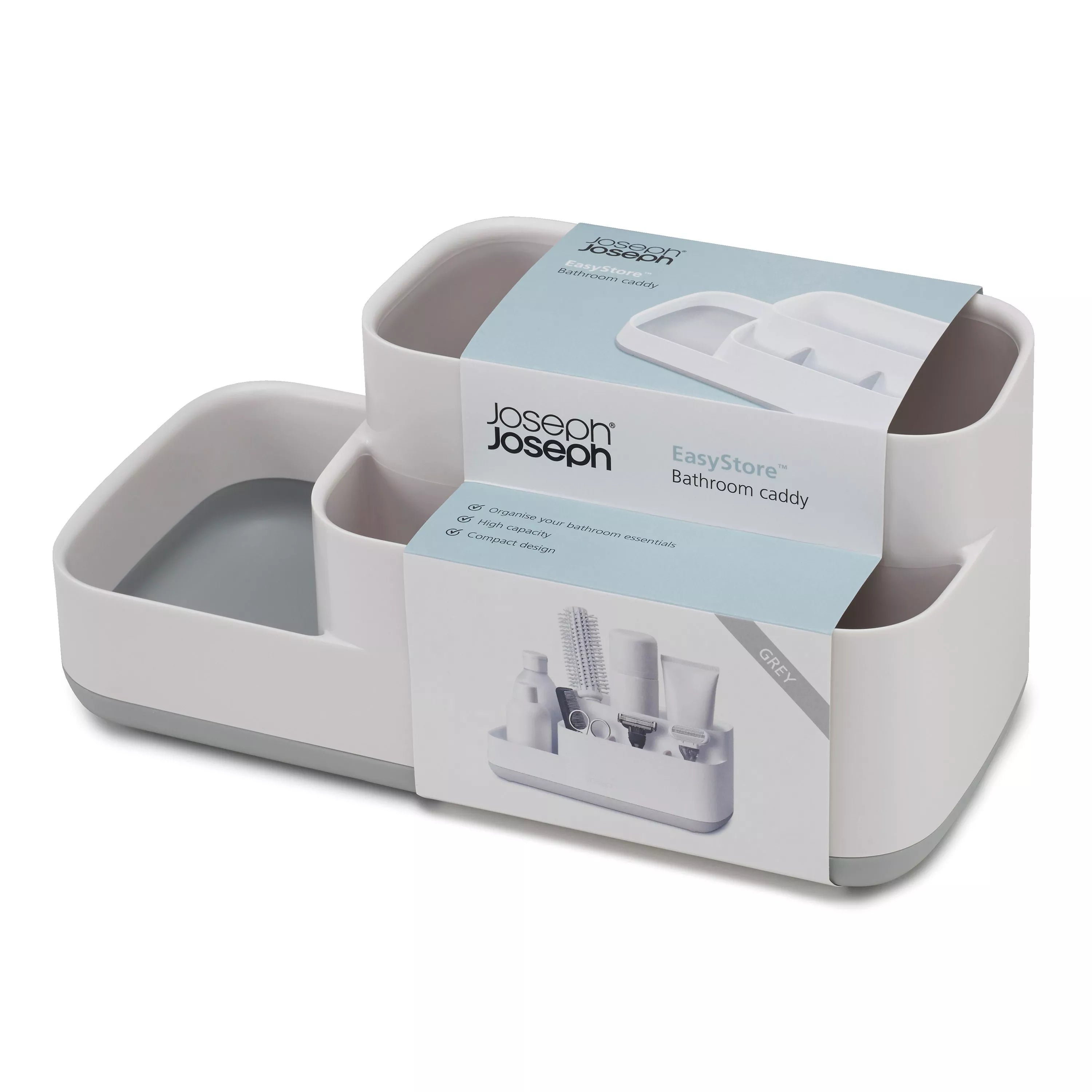 Joseph Joseph EasyStore Bathroom Caddy Grey, UK version
