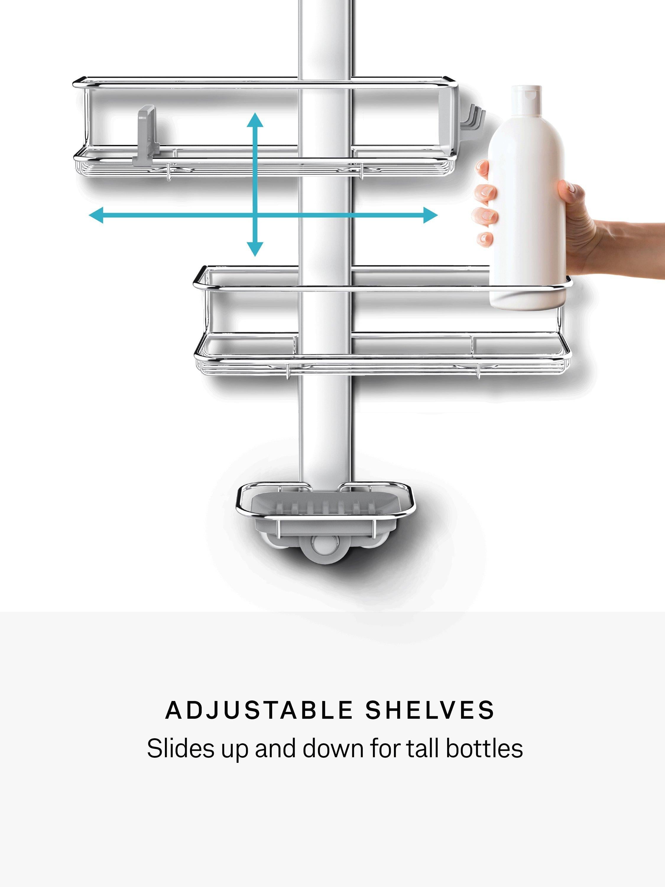 Simplehuman over door shower caddy with adjustable shelves, UK version