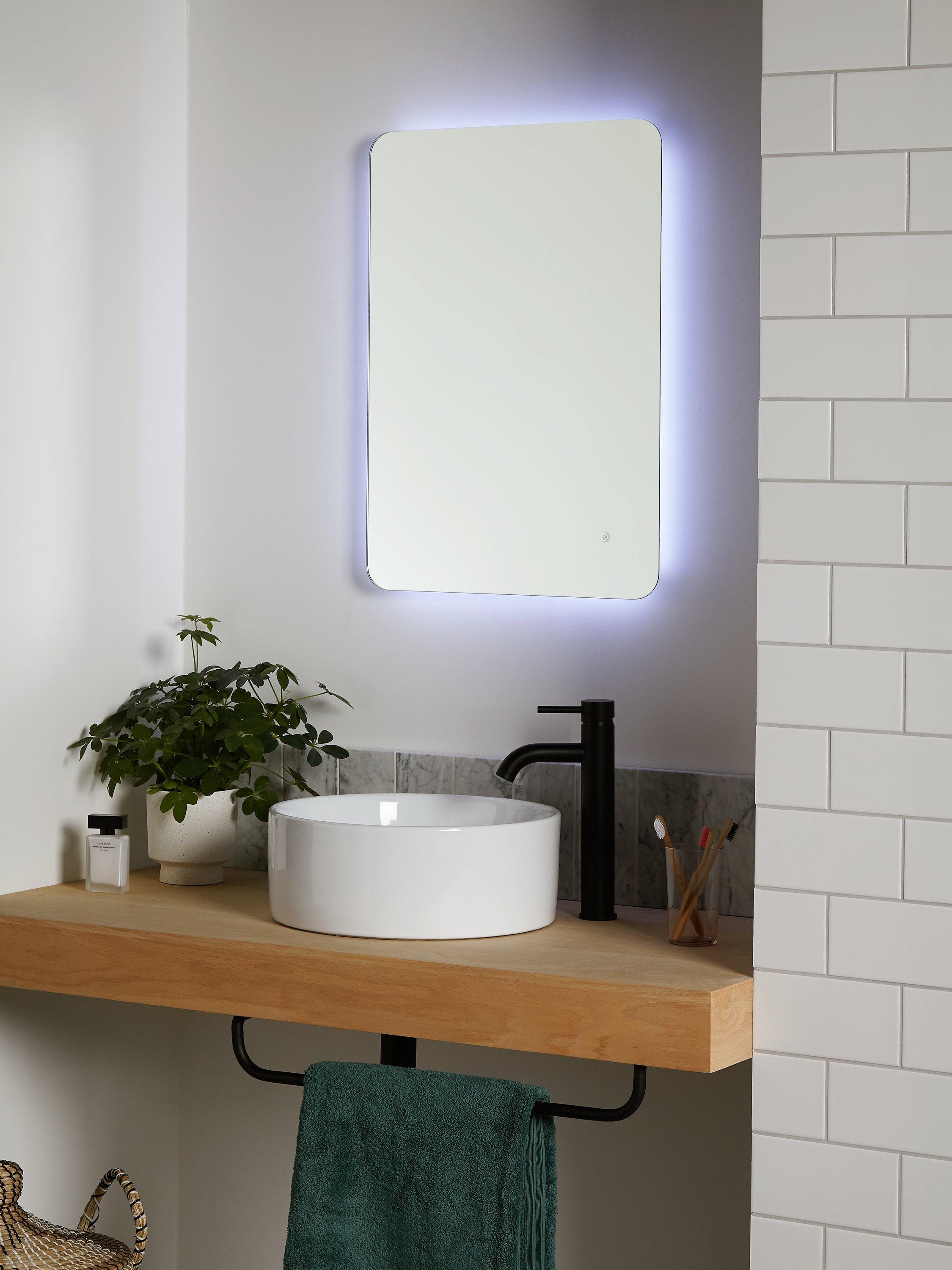 John Lewis Halo illuminated bathroom mirror 70x50cm - British product