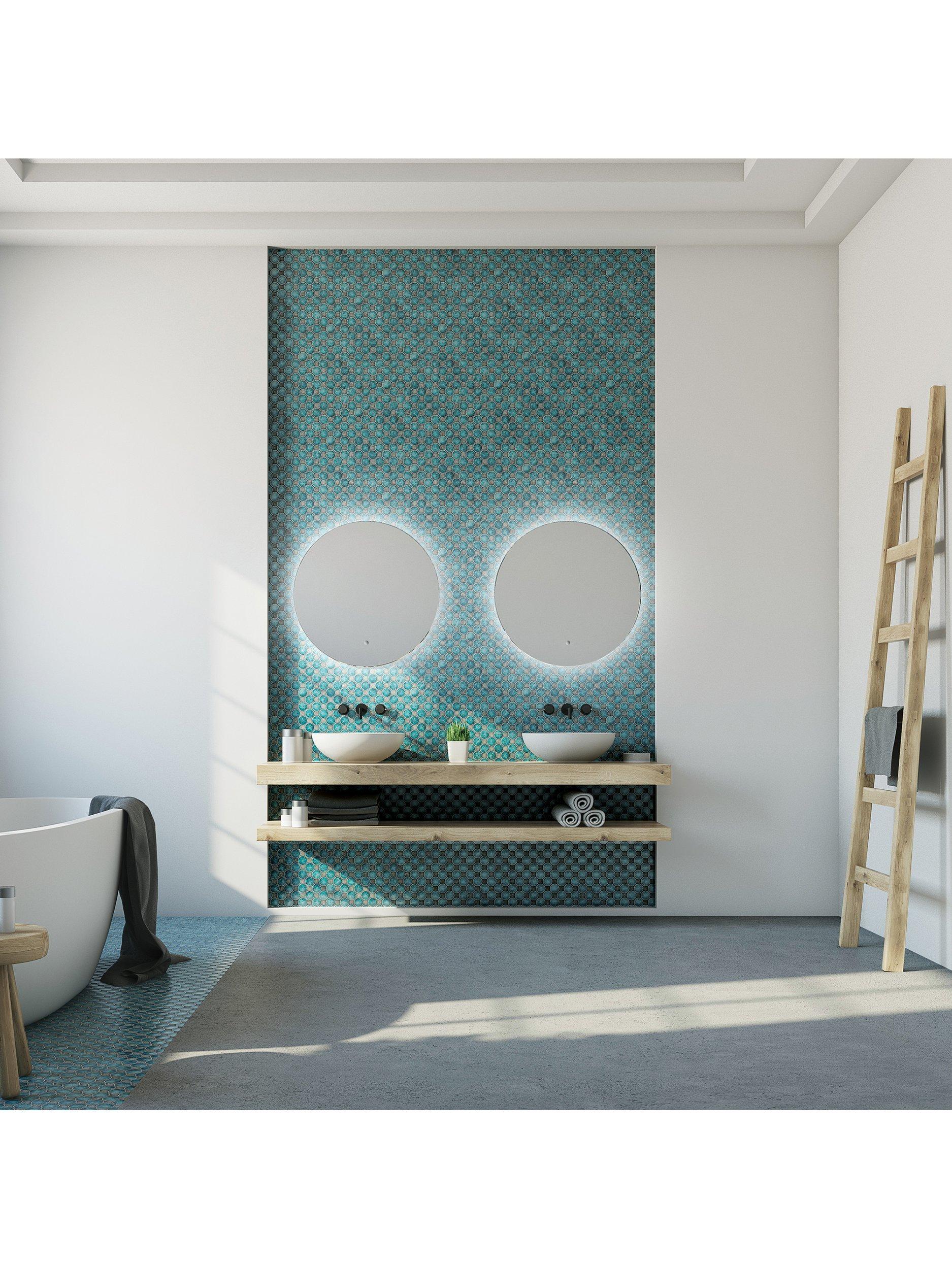 John Lewis Halo illuminated round bathroom mirror 60cm, UK version