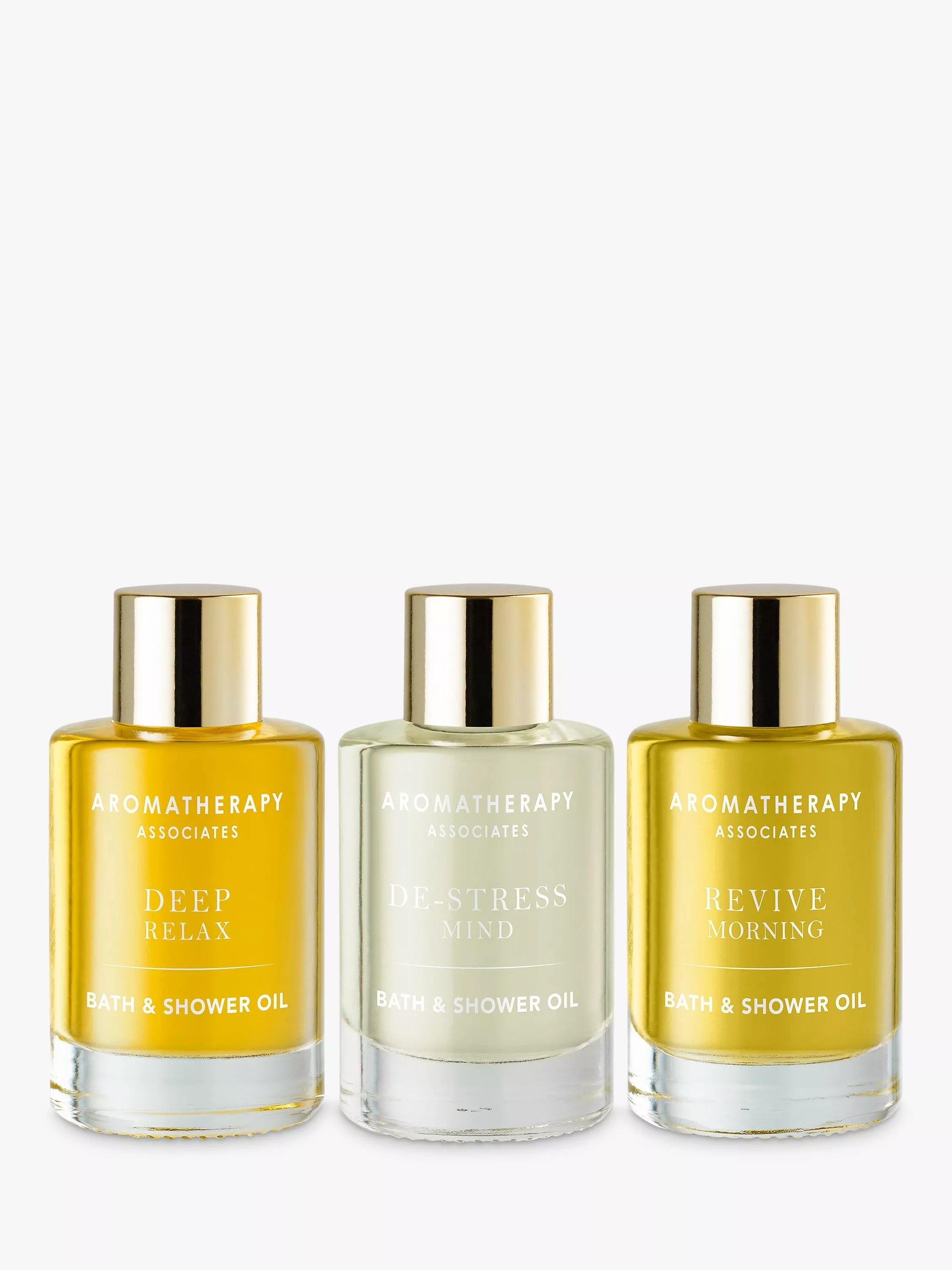 Aromatherapy Associates bath and shower oil gift set trio 27ml (British brand)