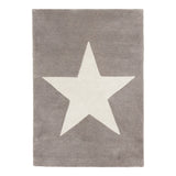 John Lewis Star Children's Rug, Grey, L100 x W70cm