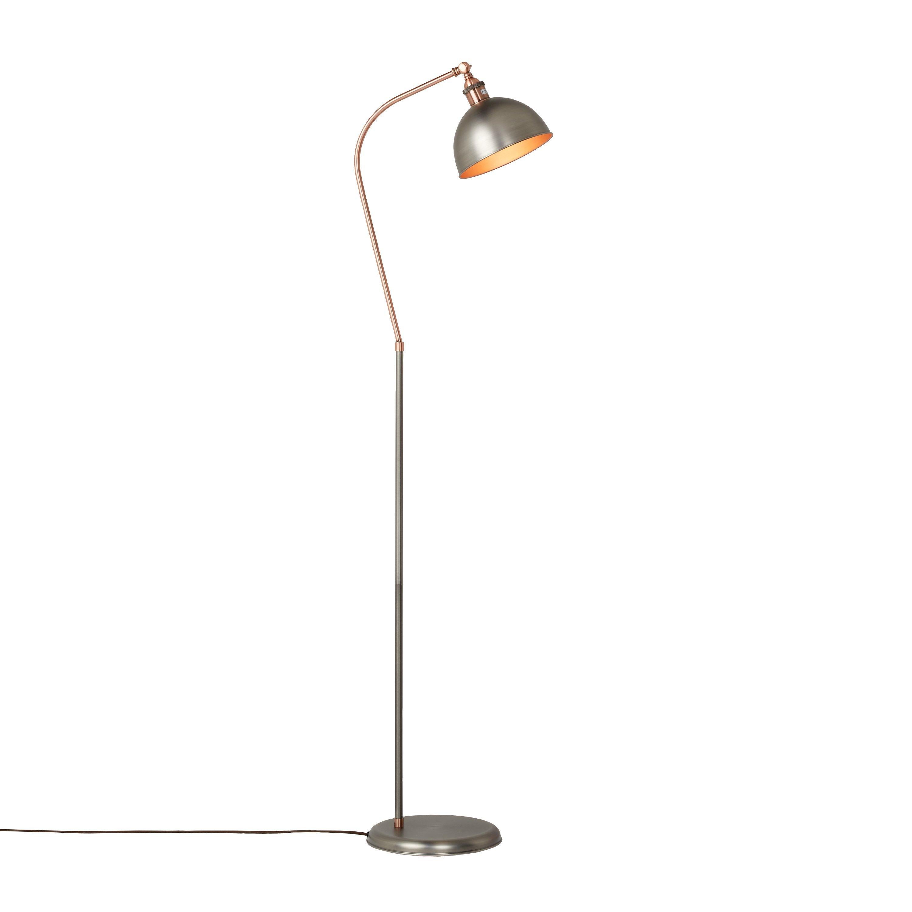 John Lewis Baldwin floor lamp antique brass finish (British brand)