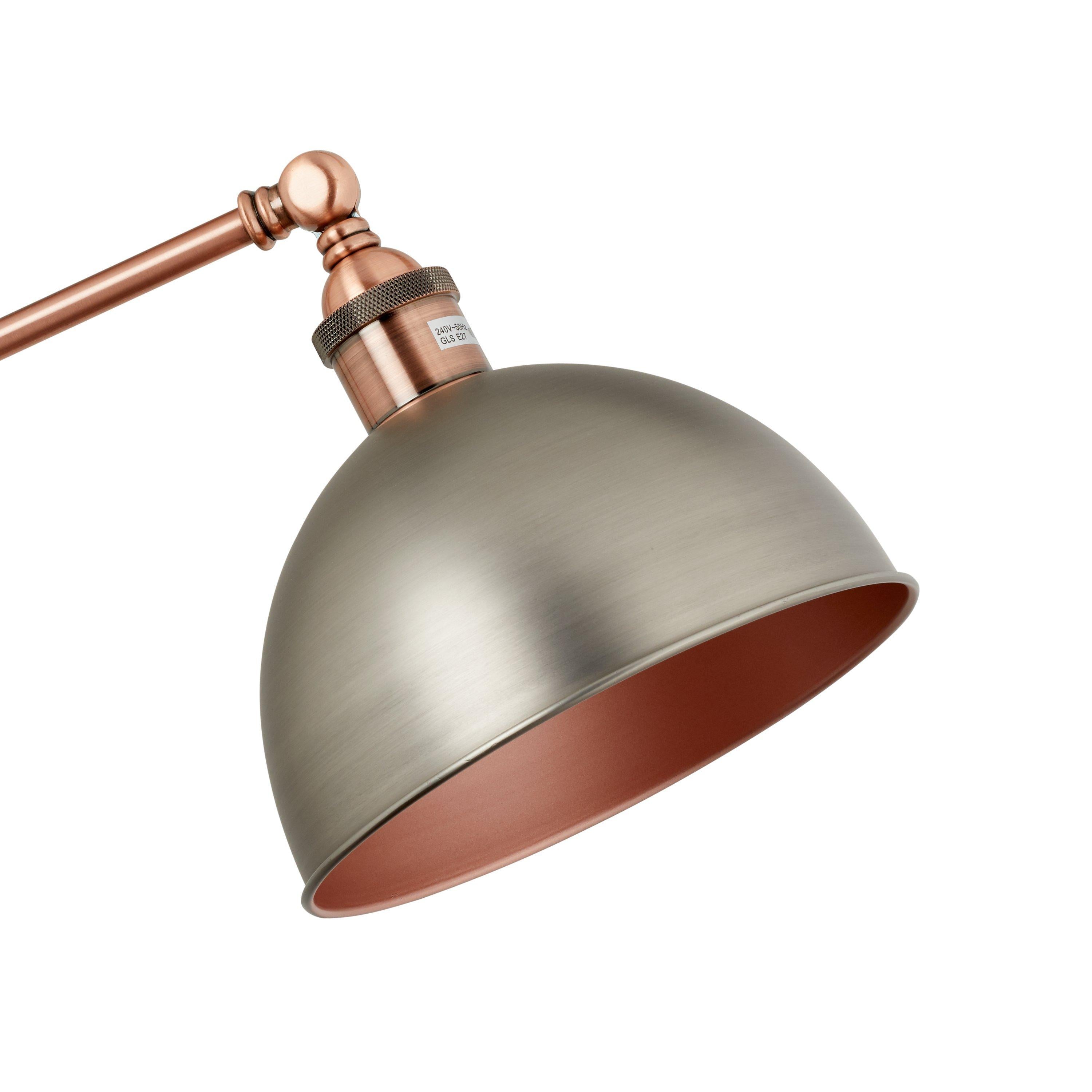 John Lewis Baldwin floor lamp antique brass finish (British brand)