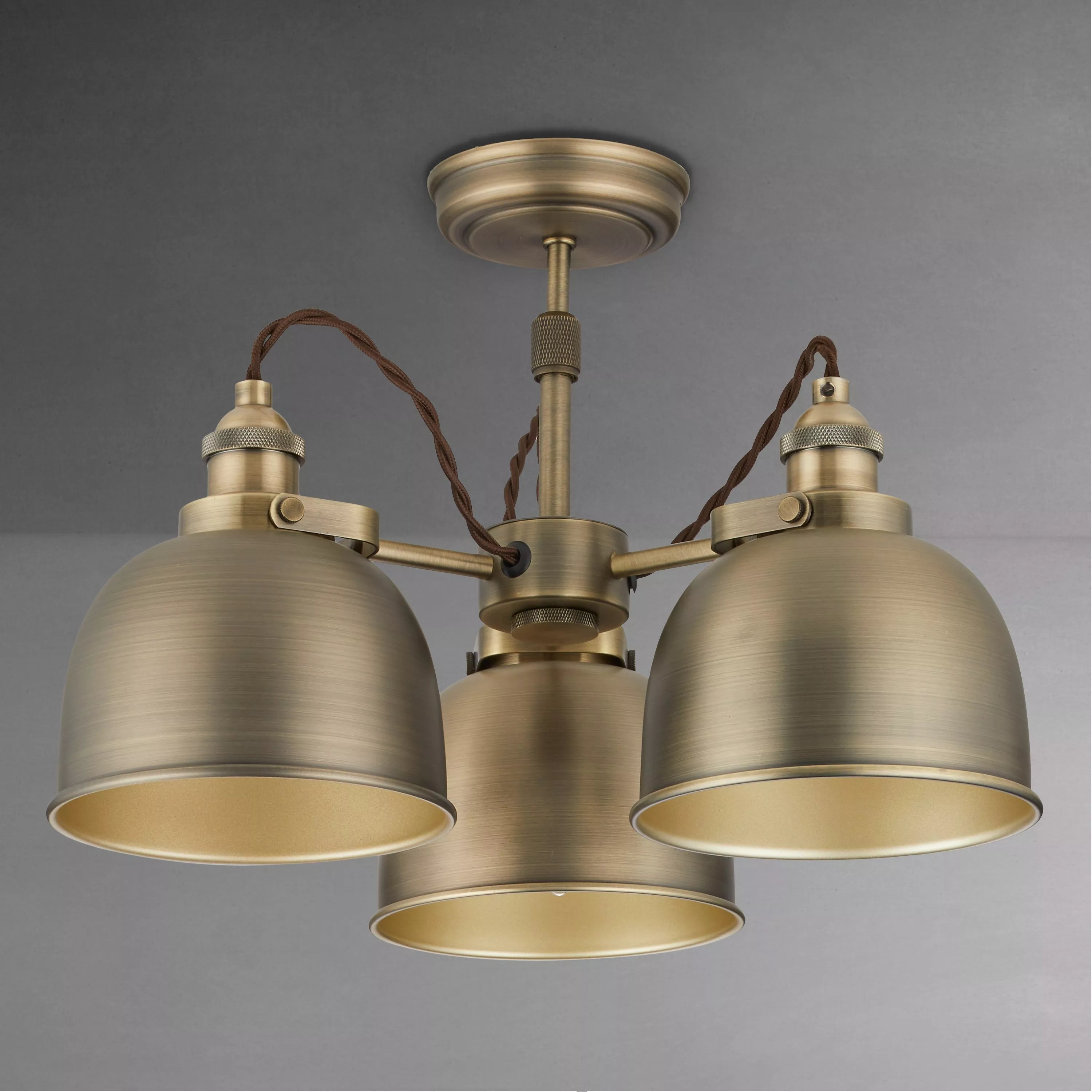 John Lewis Baldwin semi flush ceiling light antique finish - British product