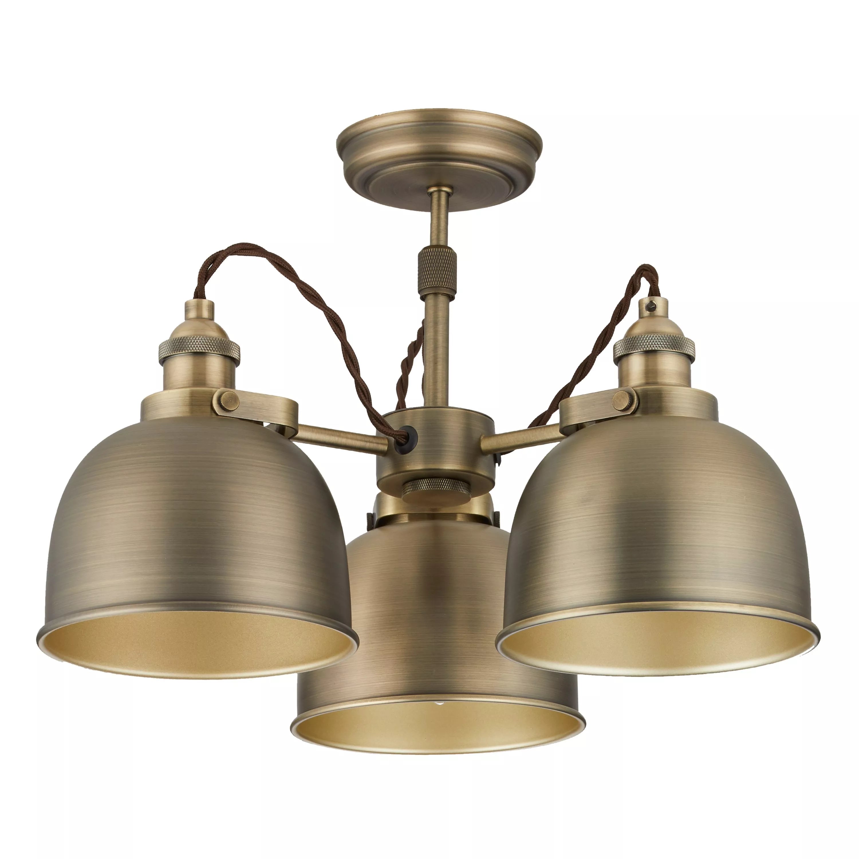 John Lewis Baldwin semi flush ceiling light antique finish - British product