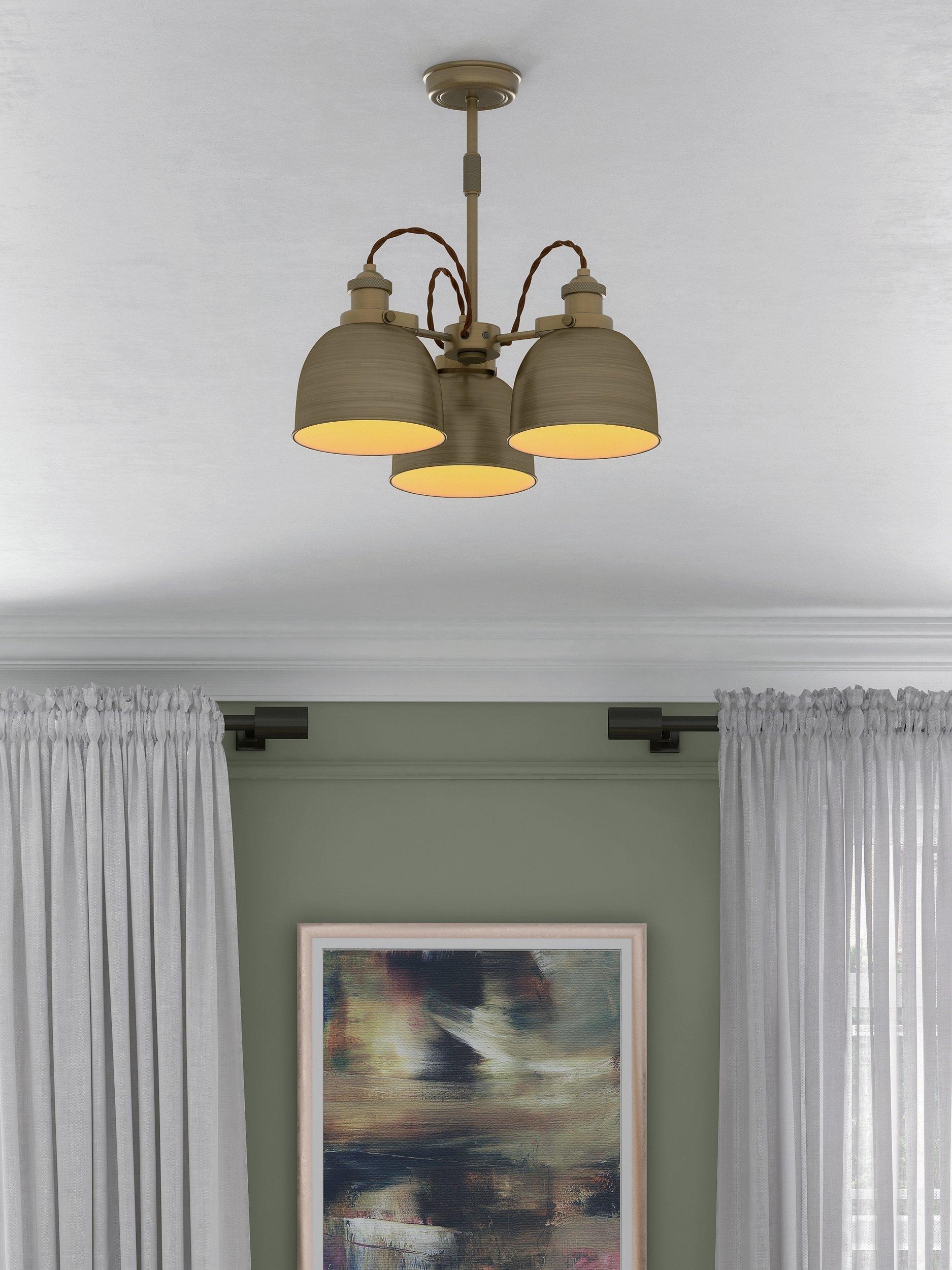 John Lewis Baldwin semi flush ceiling light antique finish - British product