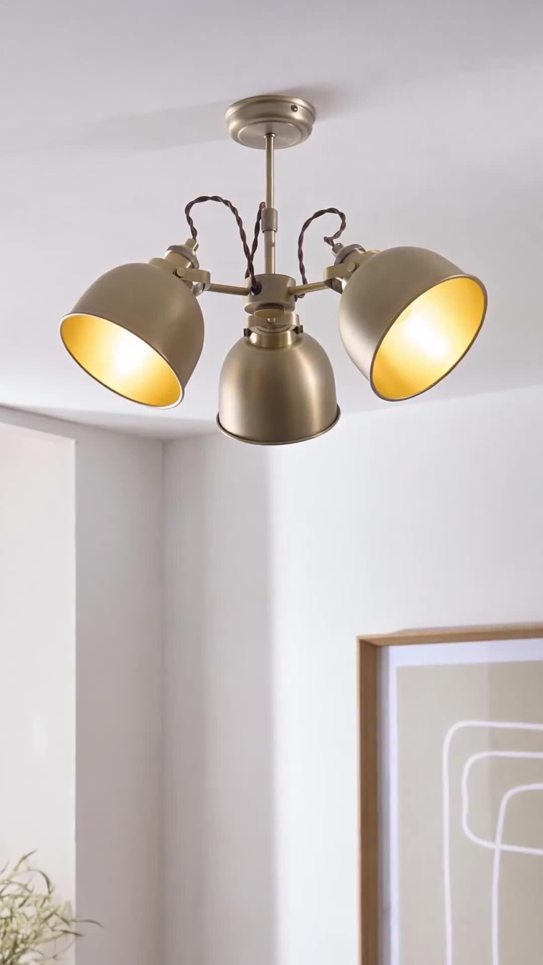 John Lewis Baldwin semi flush ceiling light antique finish - British product