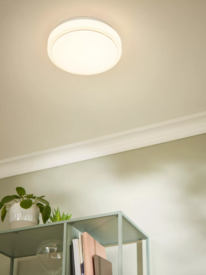 John Lewis LED flush ceiling light white 25cm, imported from the UK