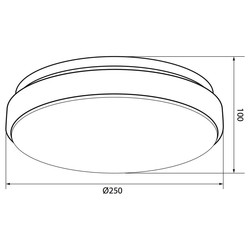 John Lewis LED flush ceiling light white 25cm, imported from the UK