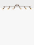John Lewis Keely 6 spotlight ceiling bar brushed steel, imported from the UK