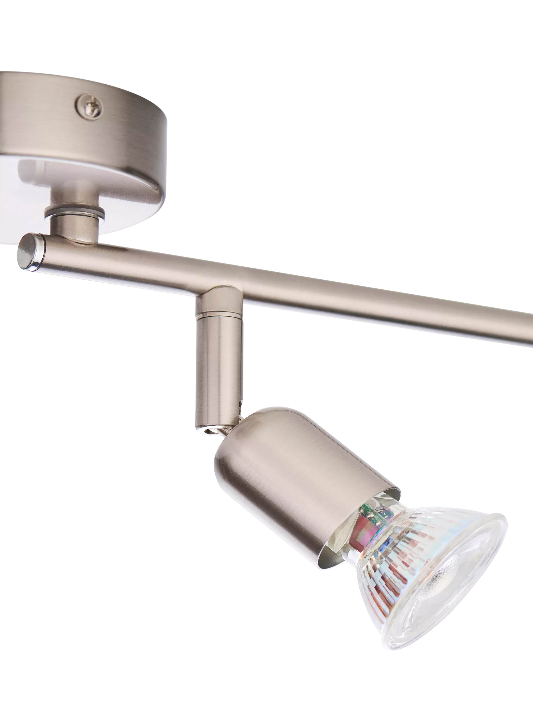 John Lewis Keely 6 spotlight ceiling bar brushed steel, imported from the UK