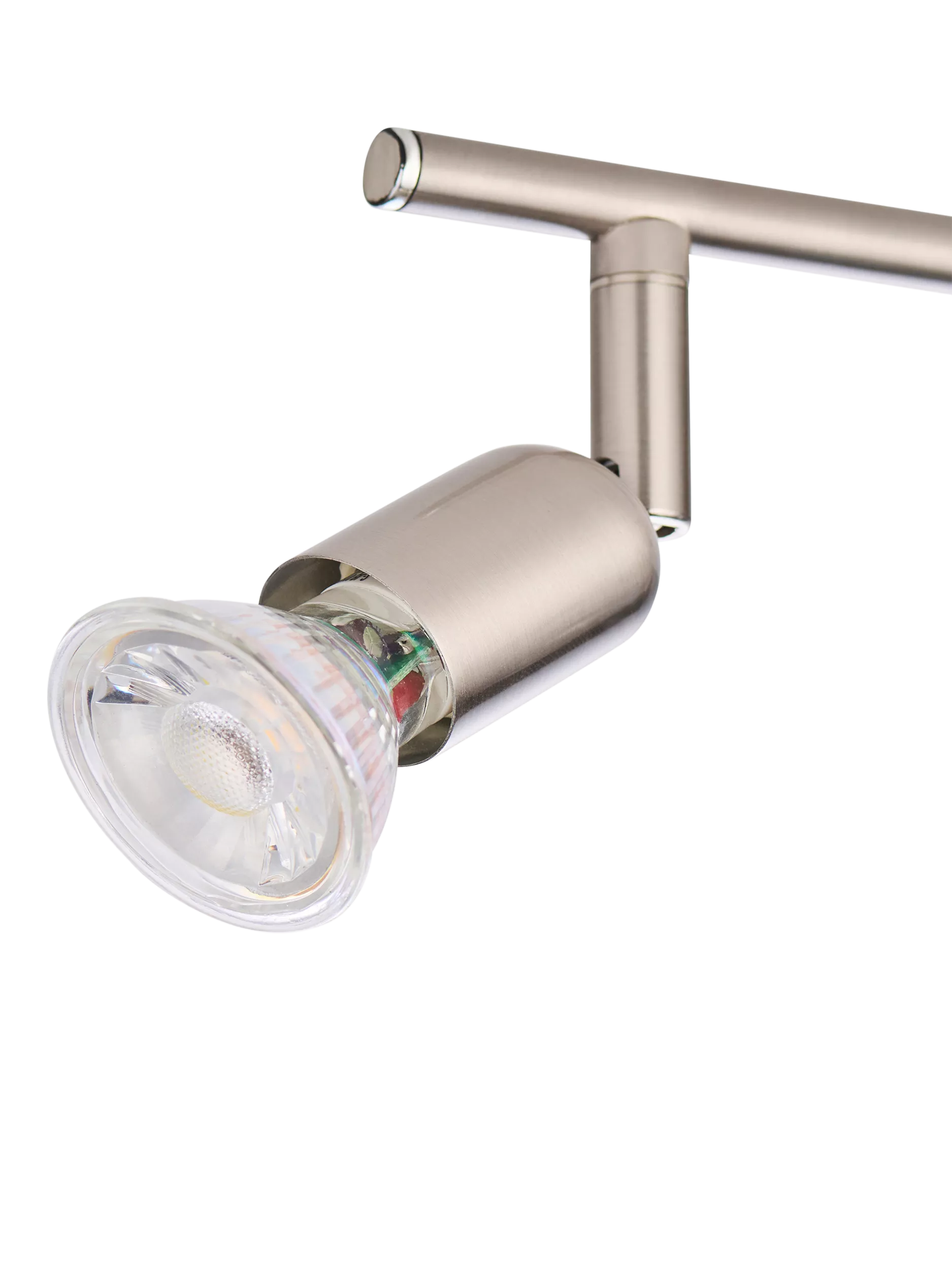 John Lewis Keely 6 spotlight ceiling bar brushed steel, imported from the UK