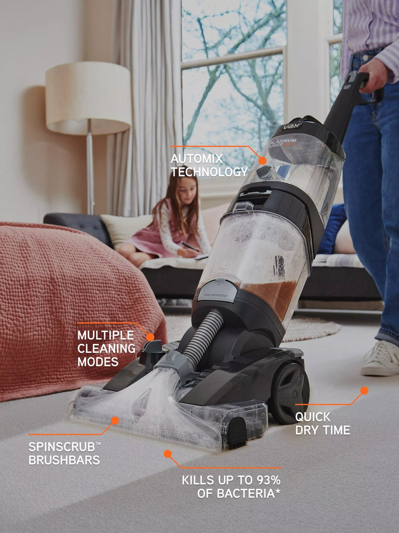Vax Platinum Power Max carpet cleaner, imported from the UK