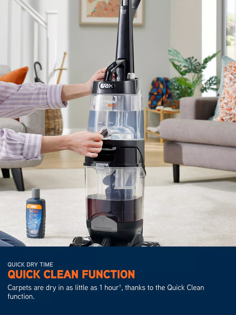 Vax Platinum Power Max carpet cleaner, imported from the UK