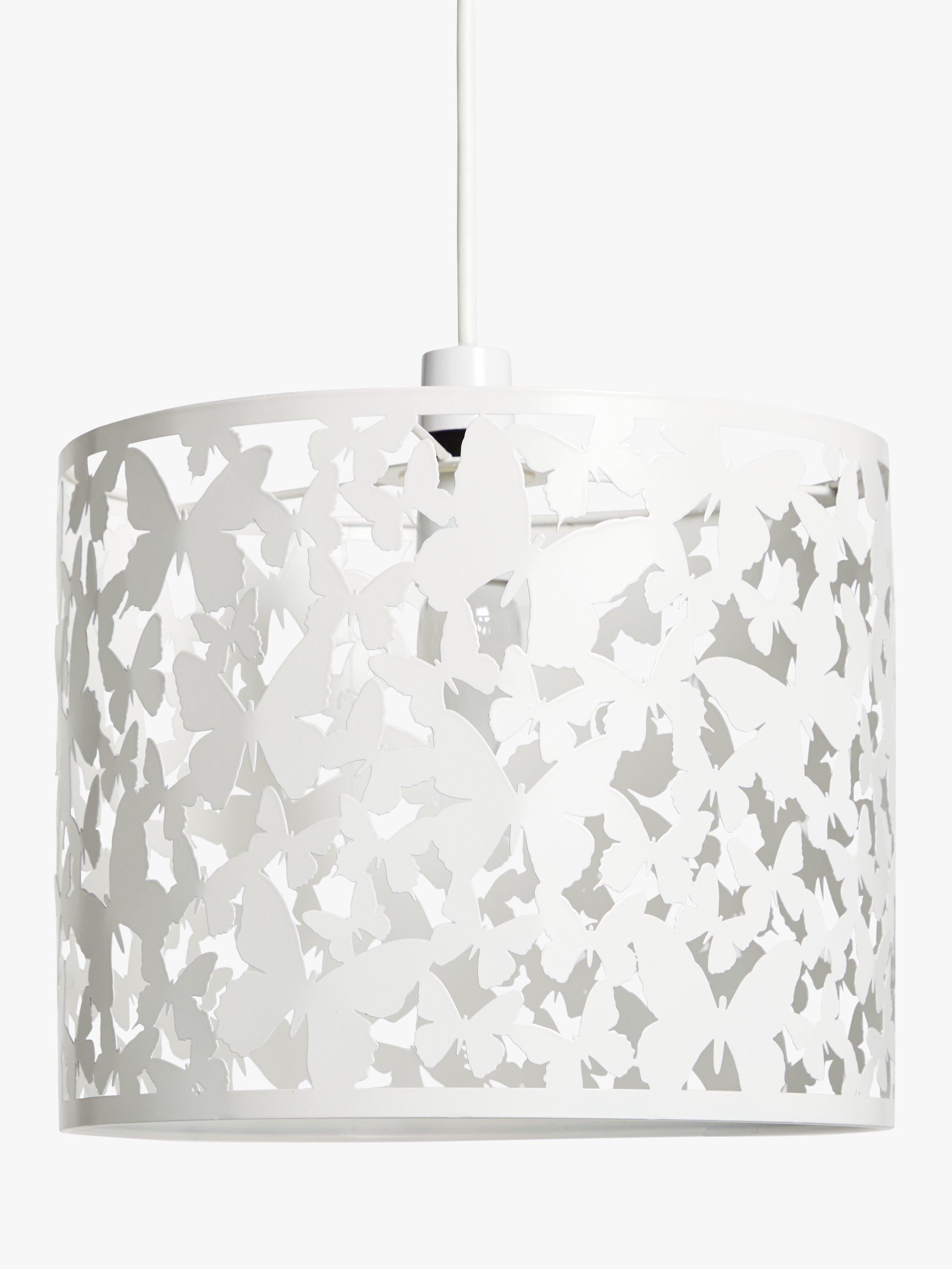 John Lewis butterfly ceiling shade white metal - imported from the UK